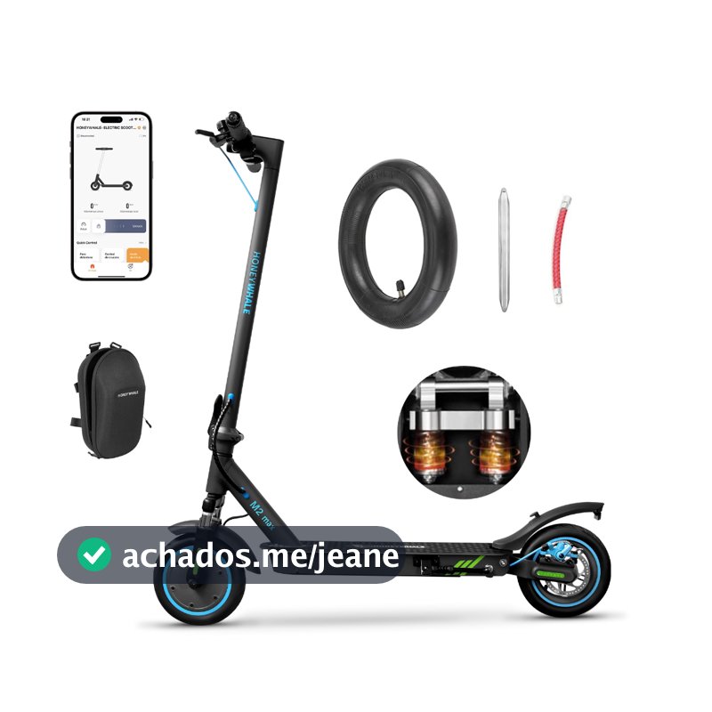 HONEYWHALE M2 MAX Patinete Elétrico Adulto, 500W Scooter Eletrica, 32KM/H Velocidade, 22KM Autonomia
