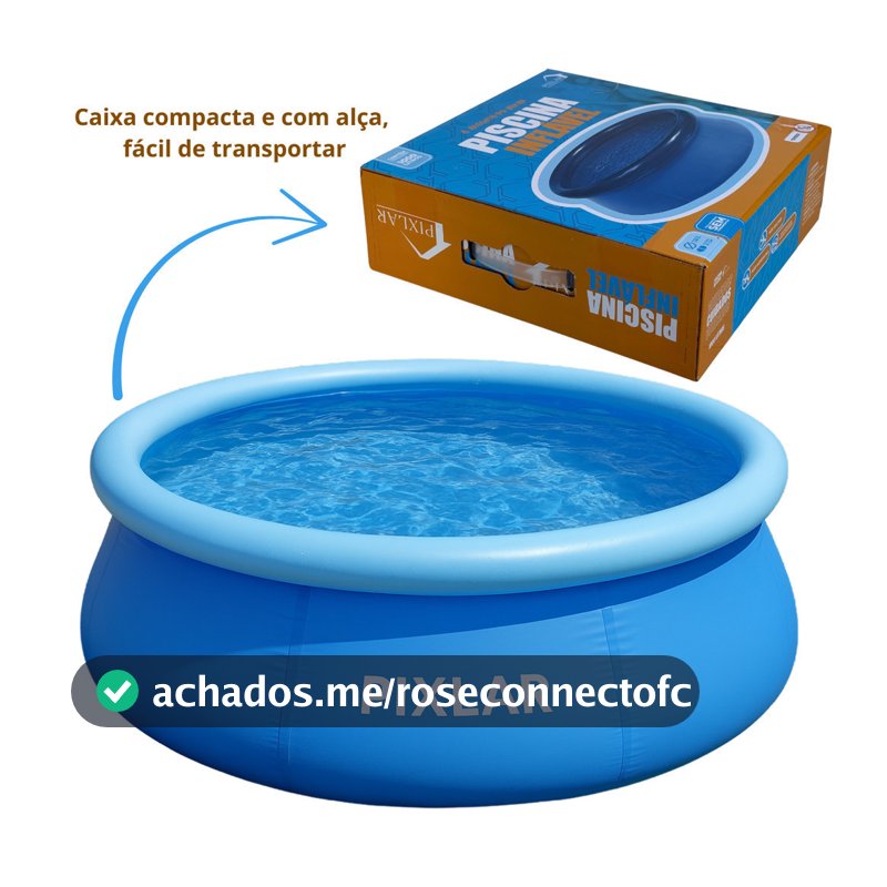 Piscina Borda Inflável Capacidade 1000 Litros Pixlar