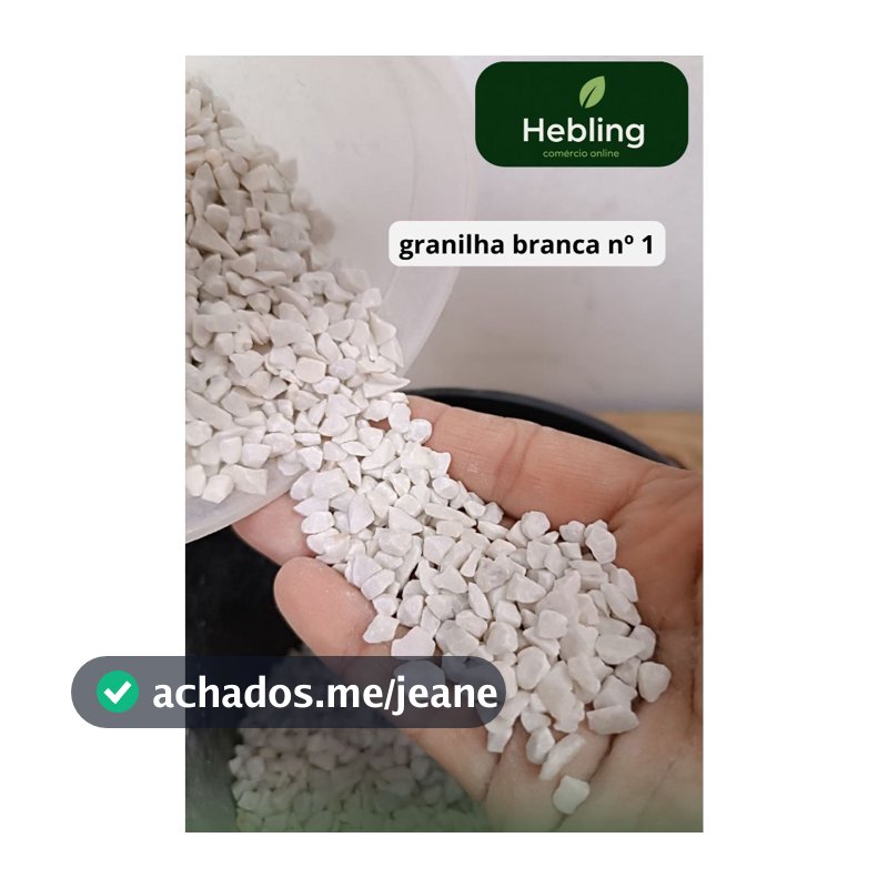 Granilha Branca N1 Cascalho Natural Pedra de Jardim Média, Decoração, Vaso, Paisagismo
