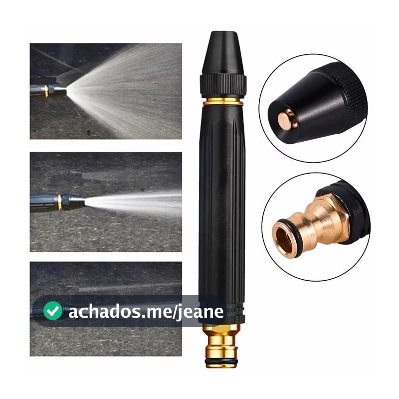 Kit 3 Em 1 Bico Alta Pressão Para Mangueira + Conector Top