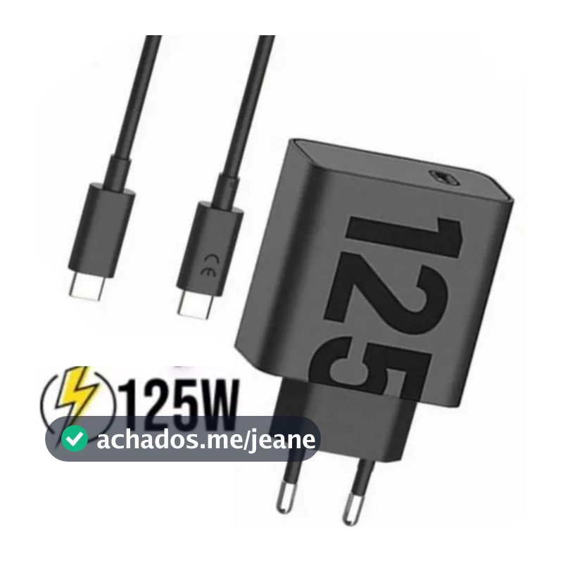 Carregador Super Rápido Turbo 125w Fonte Tipo C para celular Carregador Tipo C Turbo Power S22 S23 FE S24 Ultra S25 A05s
