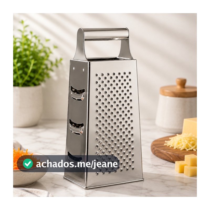 Ralador 4 Faces Aço Inox 24cm Multiuso Resistente Queijo Legumes Verduras Cozinha ENVIO IMEDIATO