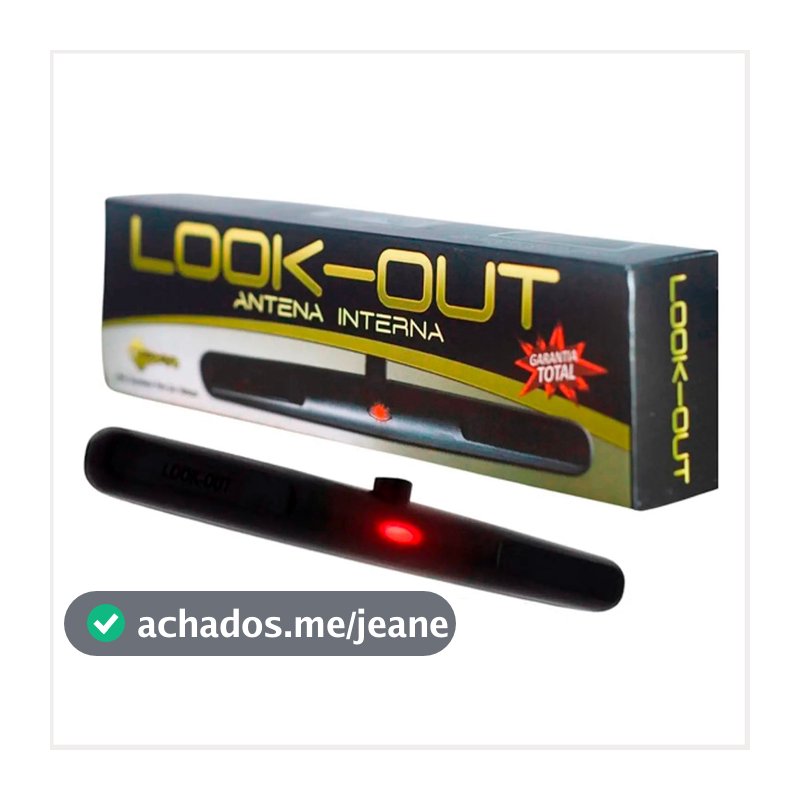 Antena Automotiva Interna Sinal AM FM Amplificado Para Radio de Carro Universal Anti Ruido Look Out