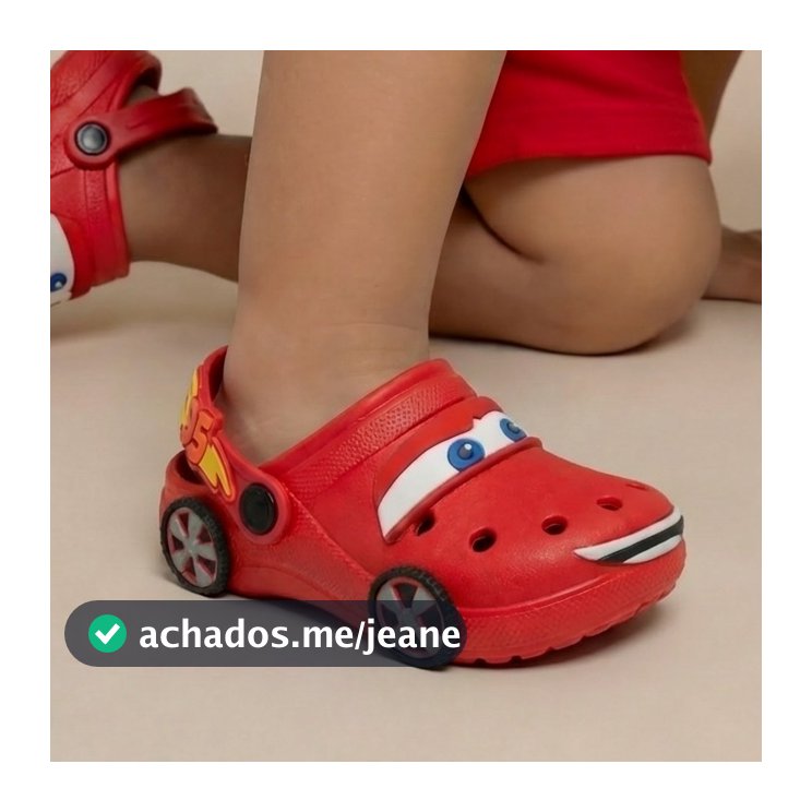 Sandália Papete Infantil Menino Carros Vermelho Rodinha Divertido Leve e Confortável
