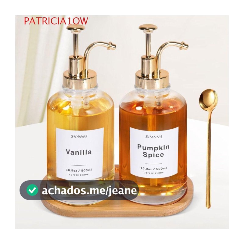 PATRICIA1OW Dispensador De Xarope De Café De 16 Onças , Garrafa Bomba Atualizada Com Distribuição Precisa , Preenchível