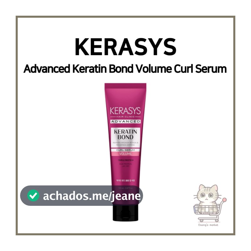 [KERASYS] Sérum Avançado De Queratina Bond Volume Curl 150ml | Estilo Suave E Brilhante Complexo + Óleo