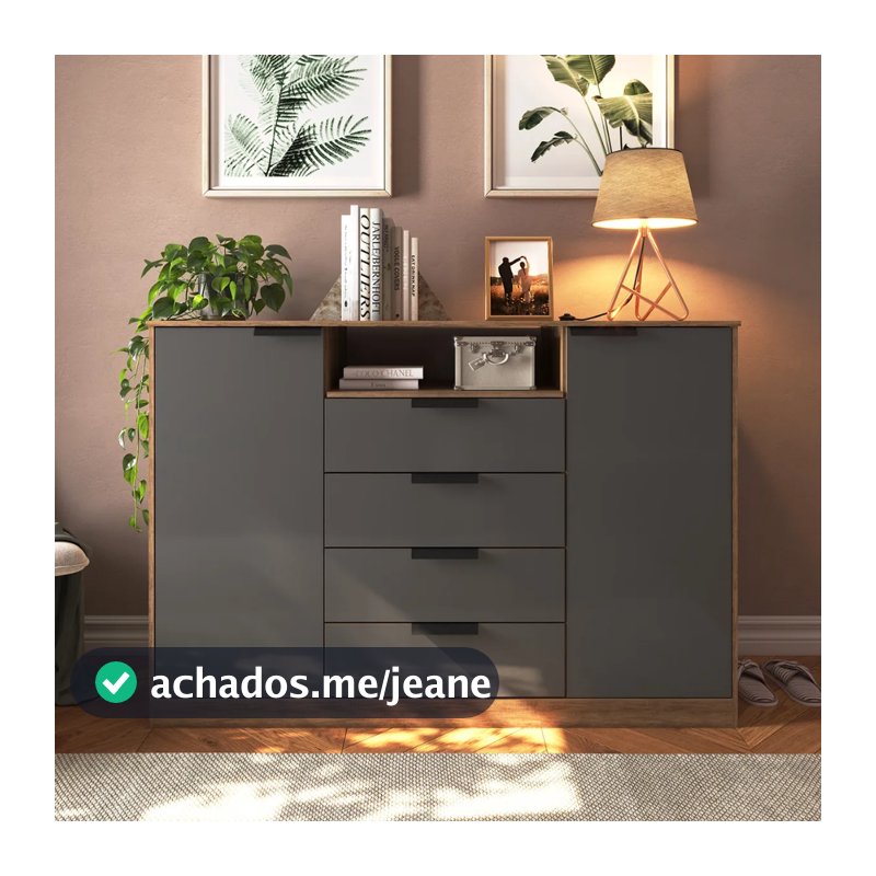 Cômoda Industrial 4 Gavetas P/ Quarto Casal E E Sapateira Funcional Design Moderno Mod: Edipo