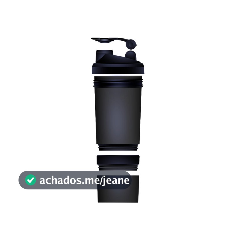 Garrafa Coqueteleira com Repartição e Porta Capsulas 500ml Lisa sem Desenho Para Academia e Diversos