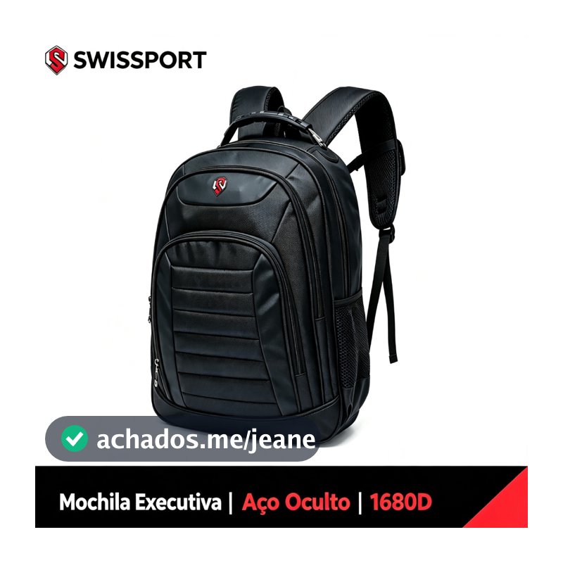 Mochila Executiva Trabalho Laptop Reforçada Cabo De Aço Swissport