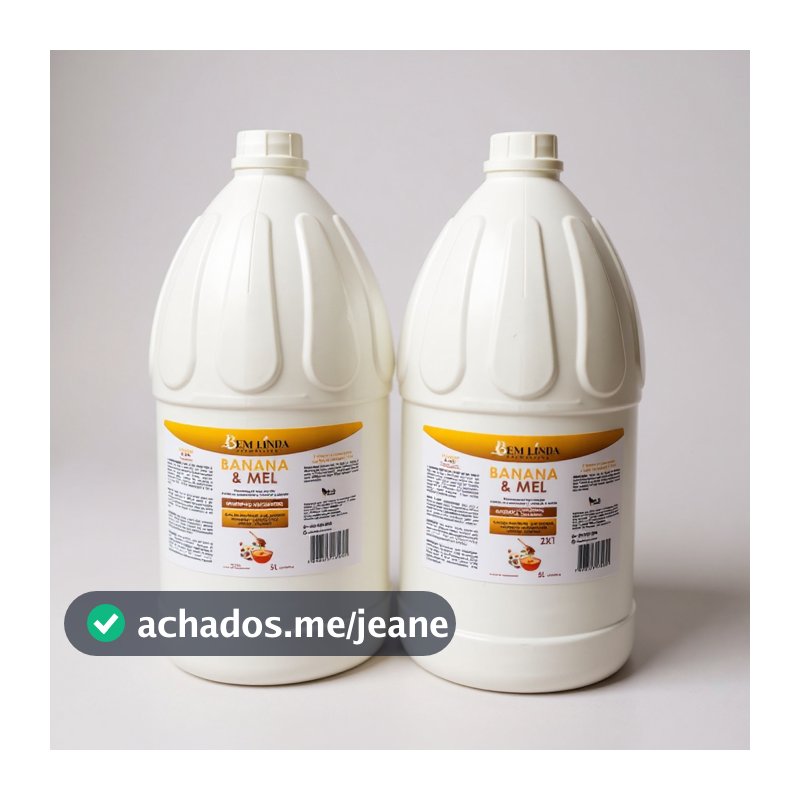 Kit Banana e Mel 5L Shampoo e Condicionador Profissional Hidratação Intensa Alto Rendimento Sem Sal