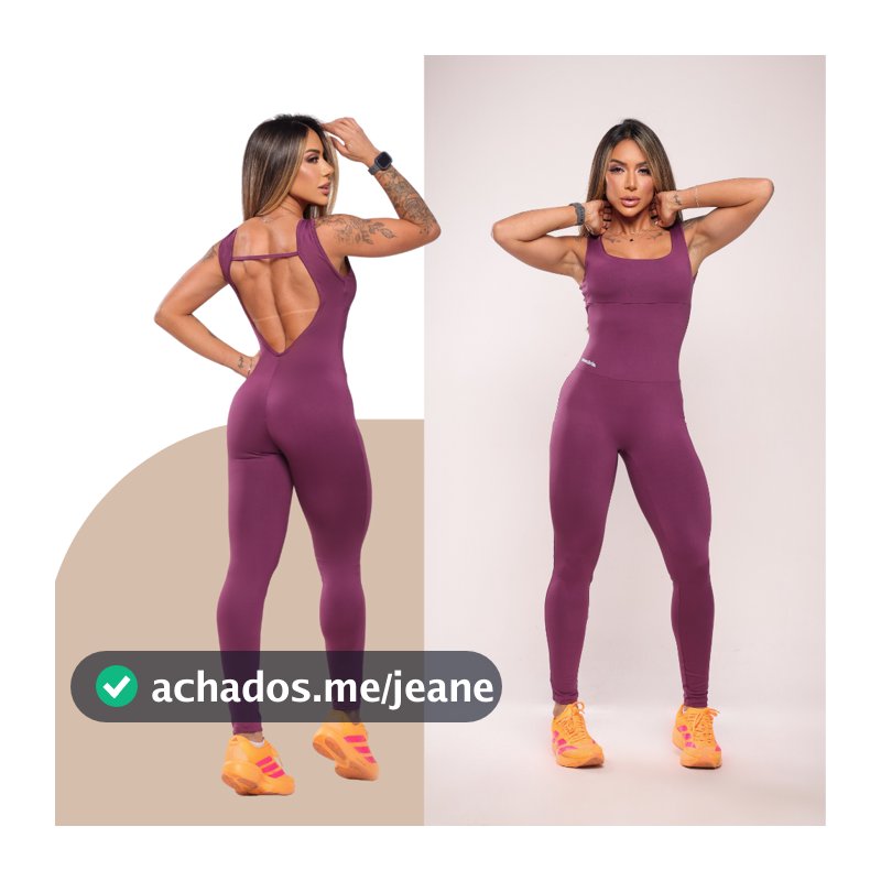 Macacão Academia Feminino Fitness Longo Costas Aberta Zero Transparência Confortável Treino Pilates