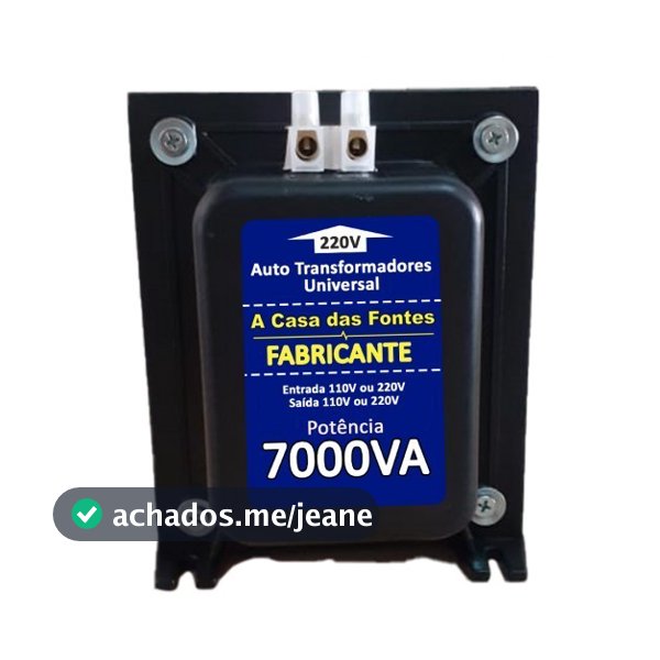 Transformador 7000 va - 127/220 OU 220/127 - ar condicionado até 18.000 btus - Conector Sindal