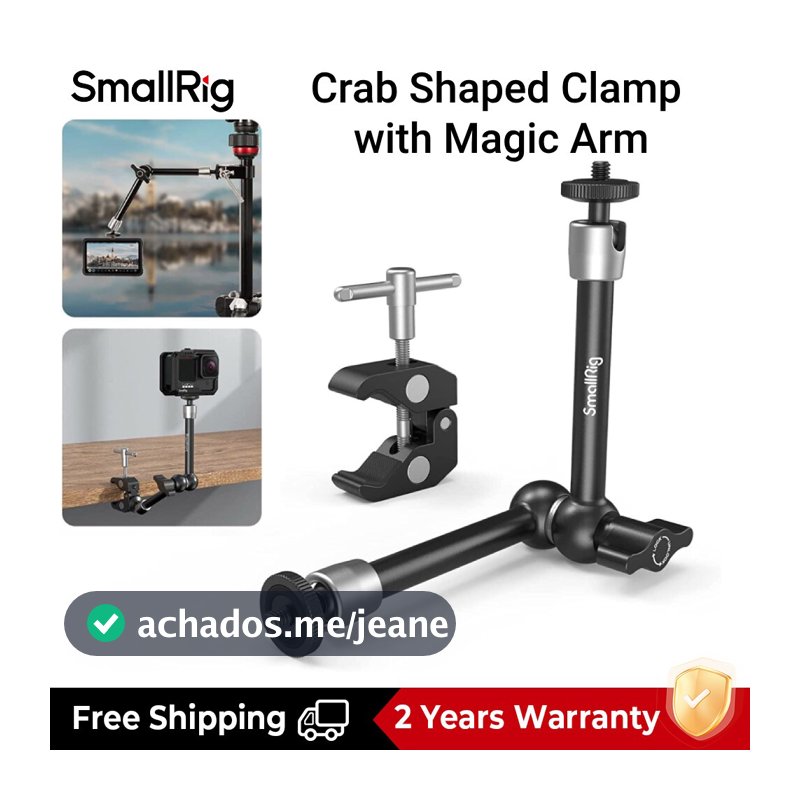 Grampo SmallRig w/1/4 " E 3/8 " Rosca 9,5 Polegadas De Potência De Fricção Ajustável Braço Mágico Articulado Com De Para Luzes LCD Monitor/LED-KBUM2732B