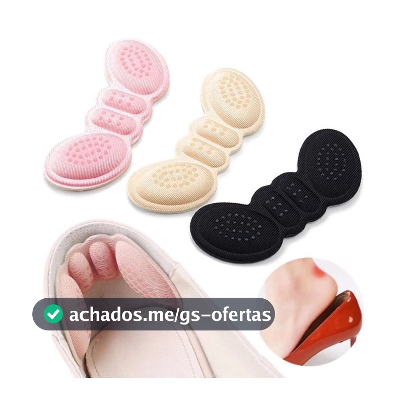 Kit 1/4 Protetor de Calcanhar Almofada Para Pés Evite Machucados