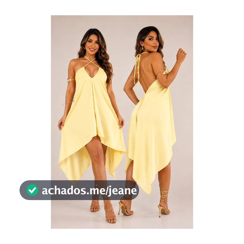 Vestido Curto Feminino Envelope de Pontas