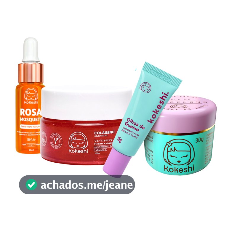 Kit Renovadores Geléia de Colágeno Rosa Mosqueta Kokeshi