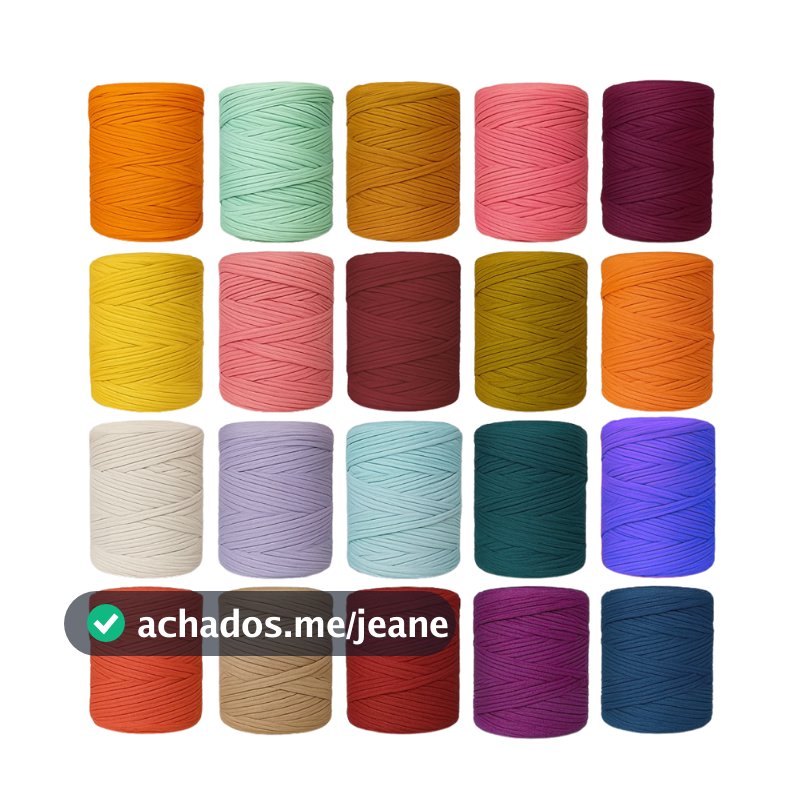 Fio De Malha Ecológico 500g Residual Para Crochê Colorido 80m Reciclavel Ecomalha
