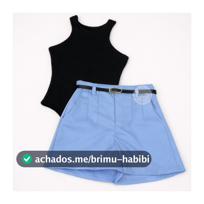Conjunto Body Regata + Short Alfaiataria C/ Cinto - ENVIO IMEDIATOO!!!