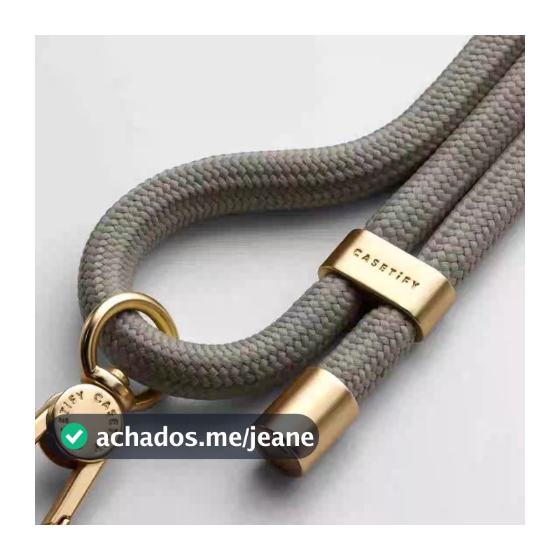 LEON Cordão Premium de Nylon Trançado para Celular Ajustável com Mosquetão Metálico – Alça de Pescoço e Ombro