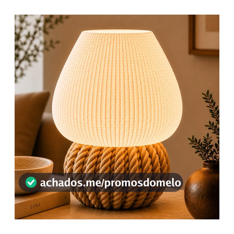 Luminária Varanasi |    Abajur de Mesa Moderno LED Decoração Sala Quarto Escritório