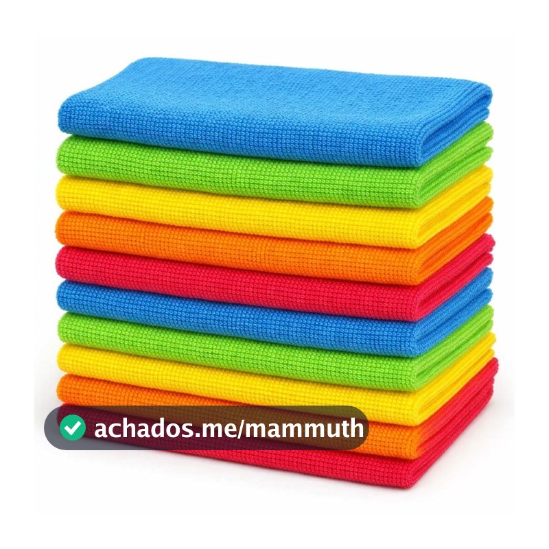 Kit de Panos de Microfibra Multiuso Alta Absorção para Limpeza Doméstica