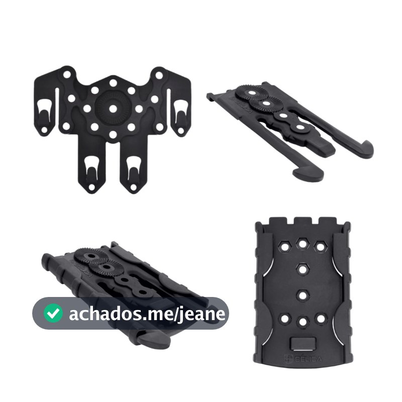 Suporte Para Colete Modular- Adaptador Strike 4 Pontas + Adaptador Speed Preto - Bélica