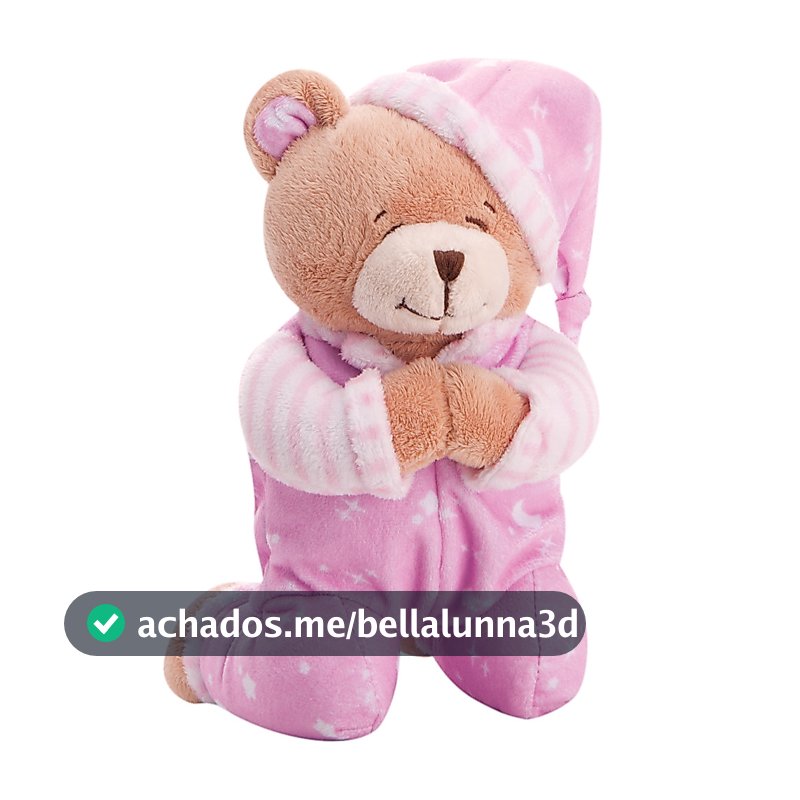 Ursinho Que Reza com som Buba Rosa Ursinho infantil rezando