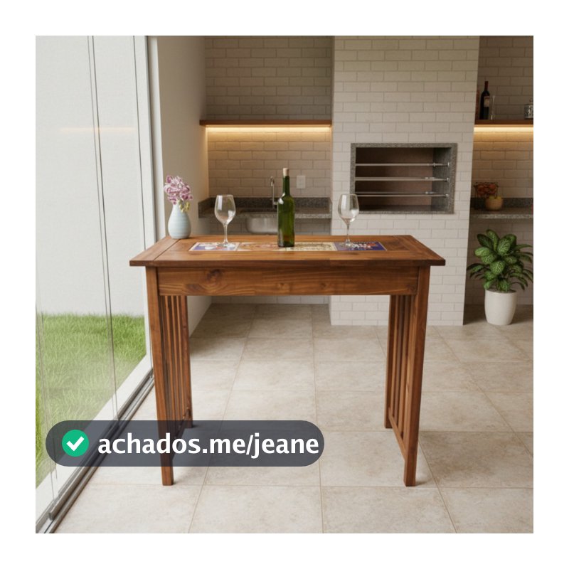 Bancada 120 Cm Madeira Estilo Rústico Design Atual Resistência Elevada Móvel Decorativo Ambiente Residencial