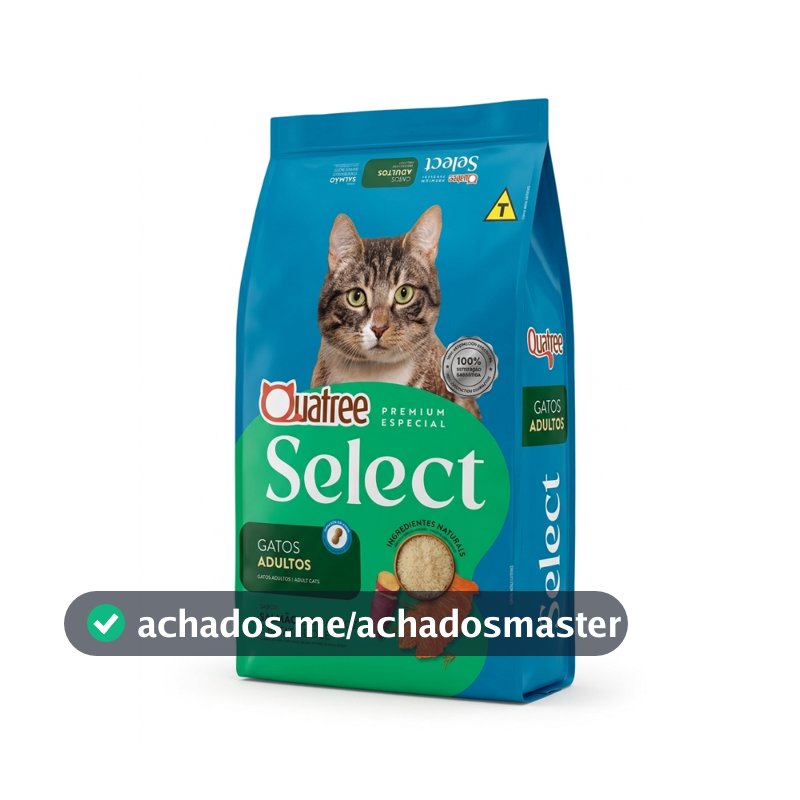 Ração Gatos Adultos Quatree Select Salmão e Arroz 10kg Premium Especial