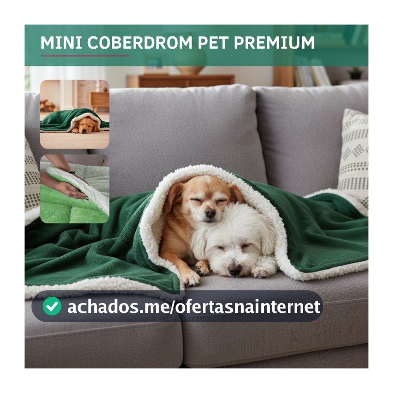 Coberdrom Pet Premium Sherpa Carneirinho Quentinho Antialérgico Confortável Cães E Gatos Premium
