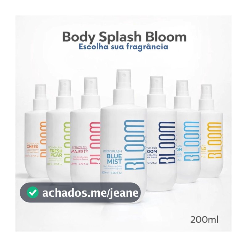 Body Splash Bloom 200ml Deo Colônia Spray