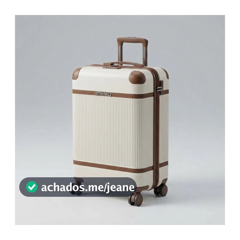 Mala De Viagem Bordo Victoryeagle Off White 4 Rodas 360°