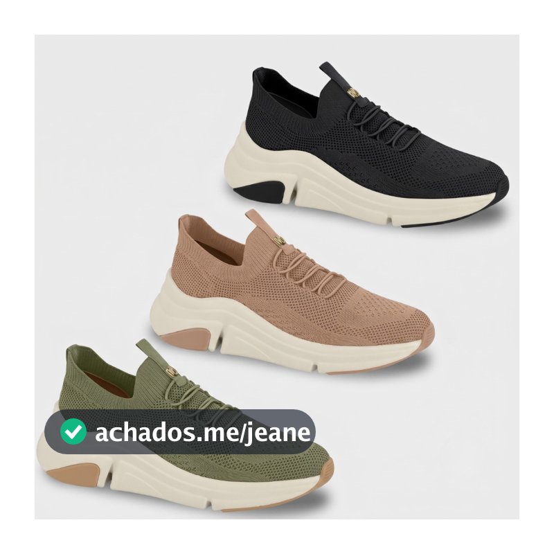 Tênis Feminino Modare Knit Casual Esportivo UltraConforto Leve Confortável Moderno
