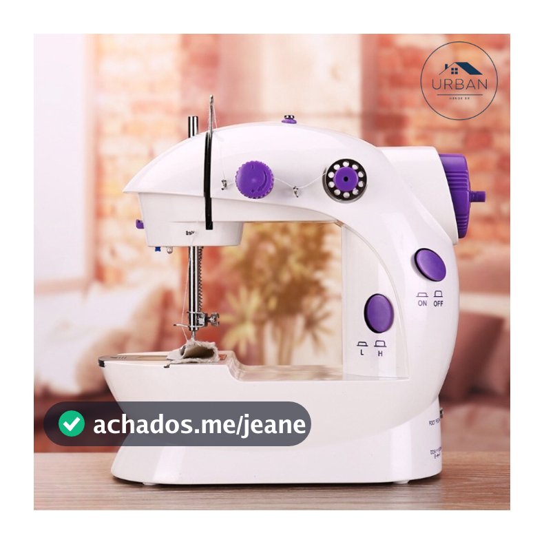 Mini Maquina Costura Portátil Elétrica + Pedal Bivolt 110v-220v