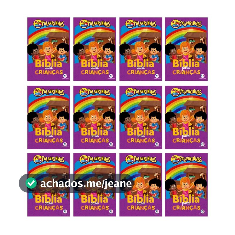 Kit 25 Bíblias Para Crianças 3 Palavrinhas Brochura - Ciranda Cultural