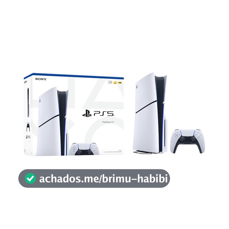 Console Playstation 5 Sony, Slim, SSD 1TB, Edição Disk