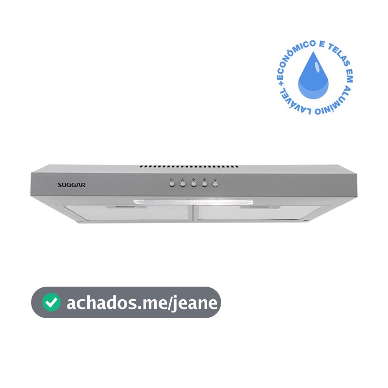 Depurador E Exaustor De Ar Suggar Slim 60cm 3 Velocidades Prata