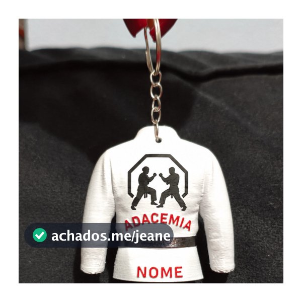 🥋 CHAVEIRO KIMONO PERSONALIZADO EM IMPRESSÃO 3D/chaveiro kimono/jiu-jitsu/judô/artes marciais/faixa preta/academia/lutas
