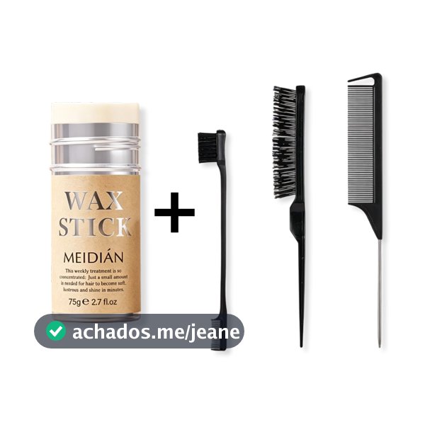 Hair Wax Stick 75G Bastão De Cera Capilar Para Modelar + 3 Pentes Profissionais para Penteados