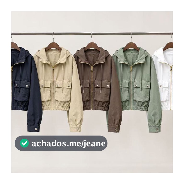 Jaqueta Cropped com Bolso Frontal – Leve, Moderna e Perfeita pro Dia a Dia