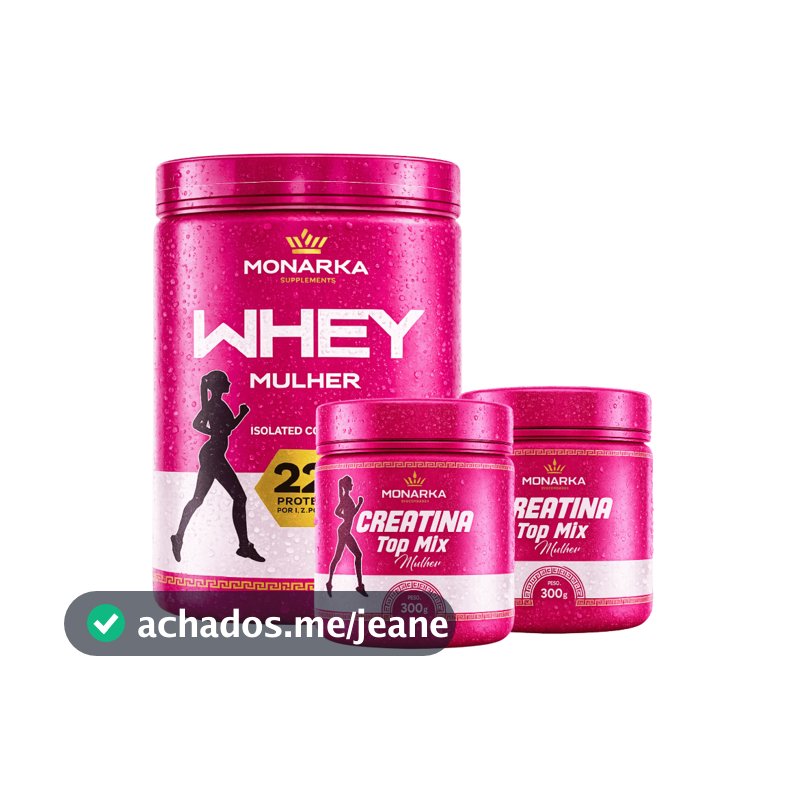 Kit Whey Protein Feminino Blend Isolado Concentrado 500g + Creatina Monohidratada 600g - 506