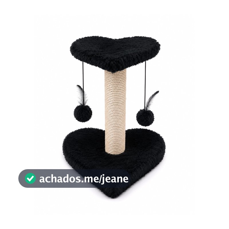 DUO LOVE CAT Arranhador em Formato de Coração com Plataforma Aconchegante e Brinquedos Suspensos para Gatos Estímulo e B