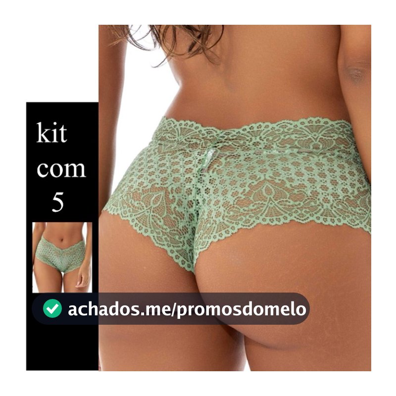 kit 5 calcinha feminina shortinho fio dental calcinhas com renda sexy