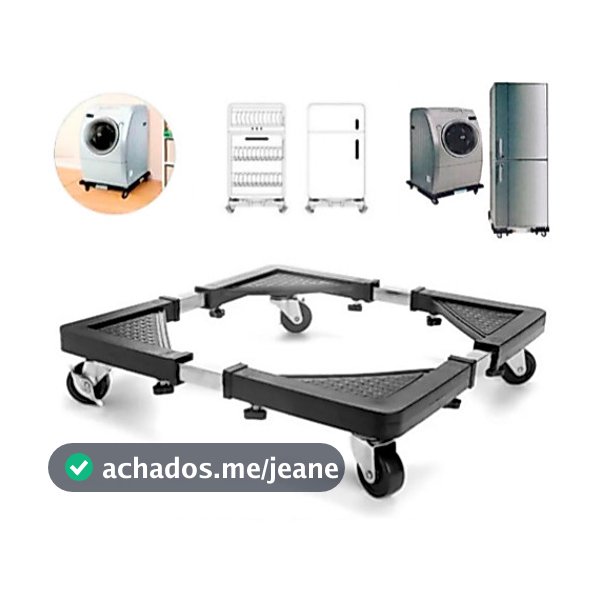Suporte De Aluminio Para Geladeira Fogão E Máquina De Lavar Base Carrinho