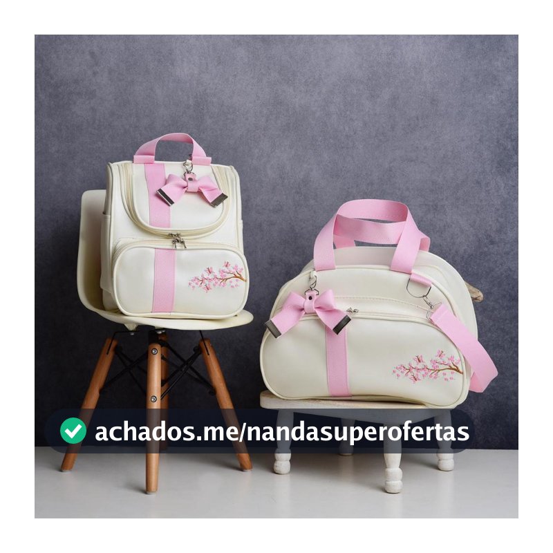 Bolsa Super Luxo Maternidade Kit 2 Peças Para Bebê Mochila Baby 2 Em 1