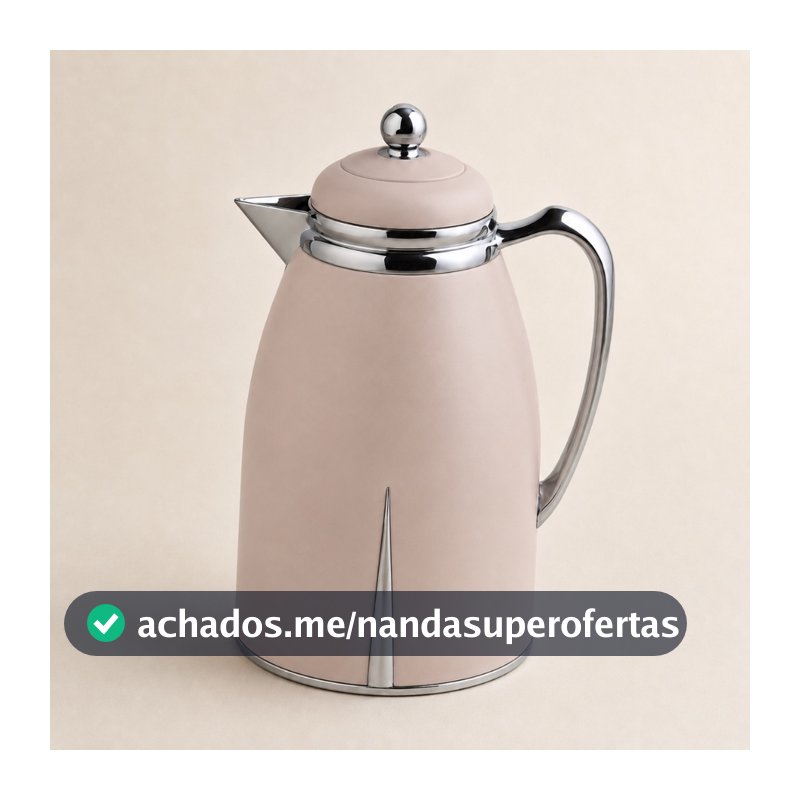 Garrafa Térmica De Café E Chá Borelli Bege Luxo 1L Click