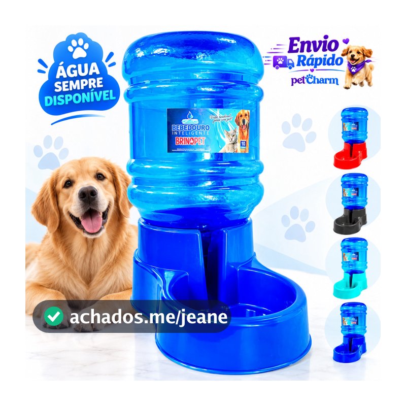 Bebedouro Automático Grande Cachorro Gato Galão de 10 Litros