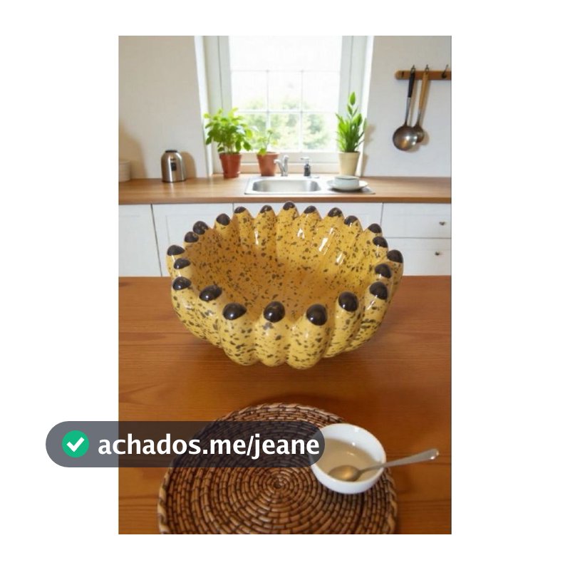 KBowl Tigela Fruteira Banana Centro de Mesa Pequena Cerâmica Para Frutas