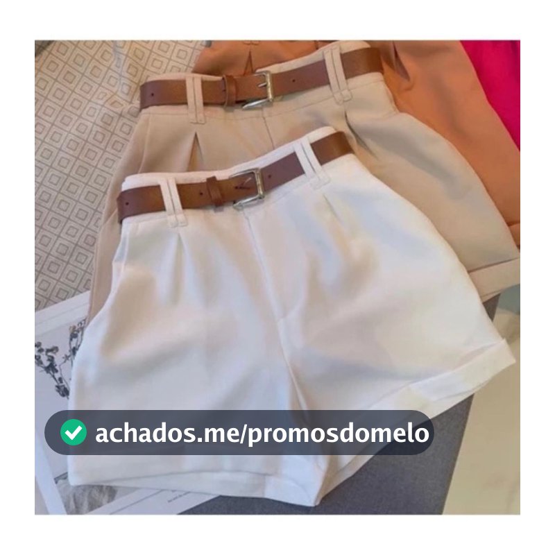 Kit 2 Shorts Alfaiataria Feminina Social Cintura Alta Disfarça Barriga