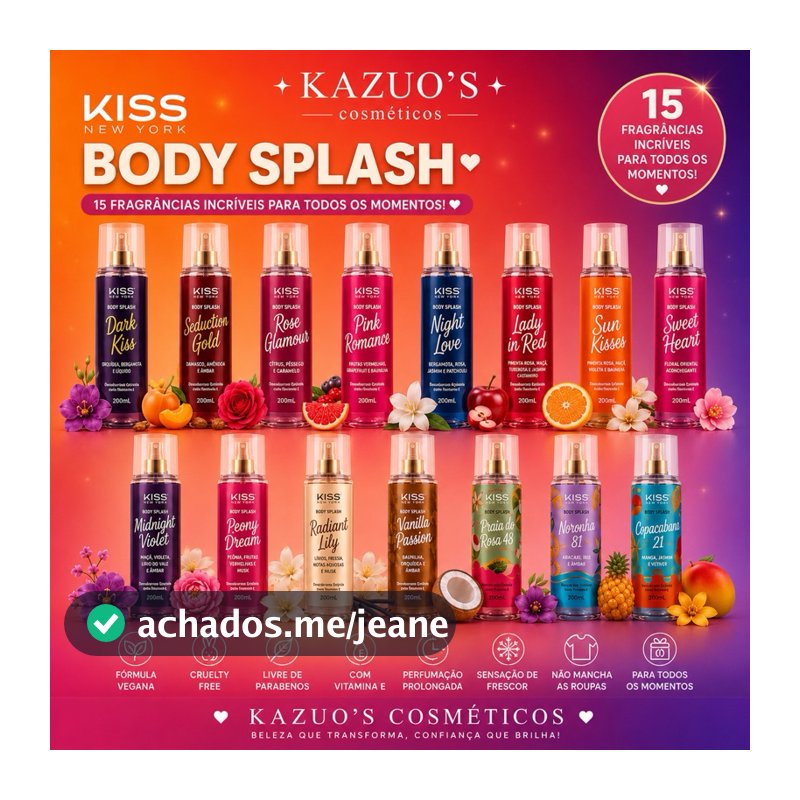 BODY SPLASH KISS NEW YORK 200ML | KAZUO’S COSMÉTICOS